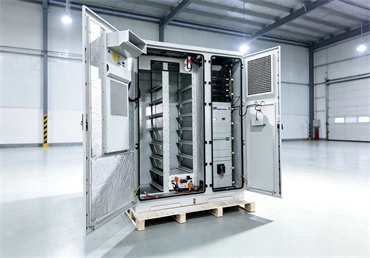 Photovoltaic container with foldable solar panels